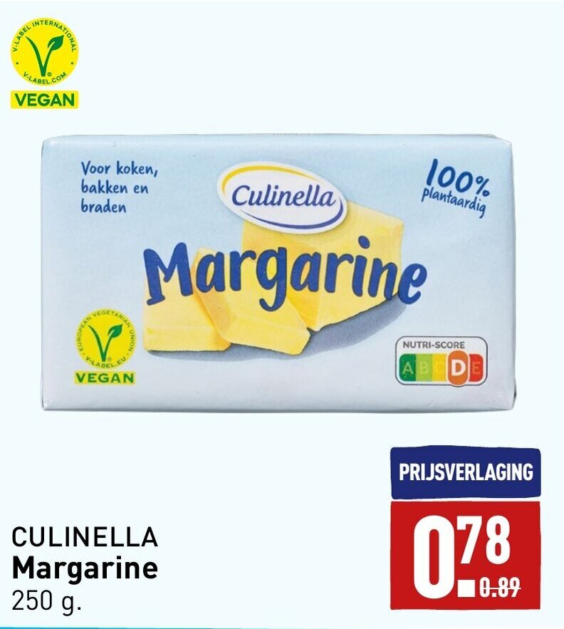 Culinella Margarine 250g aanbieding bij ALDI