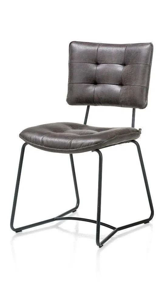 Henders & Hazel Julien, eetkamerstoel - zwart frame - corsica - antraciet aanbieding