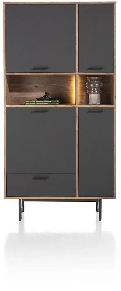 Xooon Torano, bergkast 100 cm - 4-deuren + 1-lade + 2-niches (+ led) aanbieding