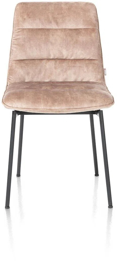 Xooon Aurora, eetkamerstoel - zwarte pootjes - stof karese - camel aanbieding
