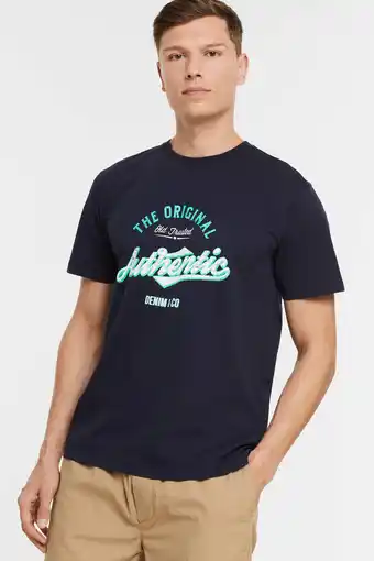 Wehkamp Anytime t-shirt met printopdruk donkerblauw aanbieding
