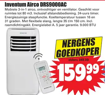 Dirk INVENTUM Airco's mobiel | DRS9000AC aanbieding