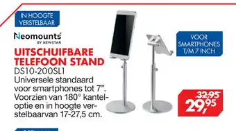 Vobis Neomounts by Newstar Uitschuifbare Telefoon stand | DS10-200SL1 aanbieding