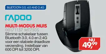 Vobis rapoo Multi-modus Muis | 00171157 MT750S aanbieding