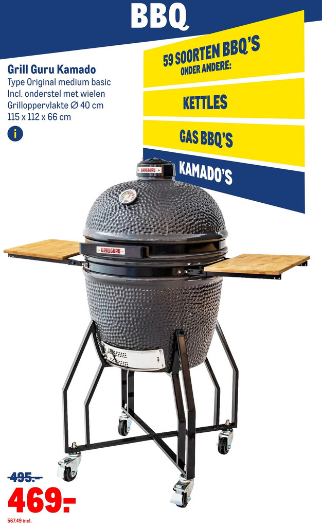 Grill guru kamado aanbieding bij makro
