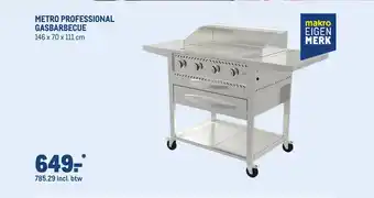 Makro Metro professional gasbarbecue aanbieding