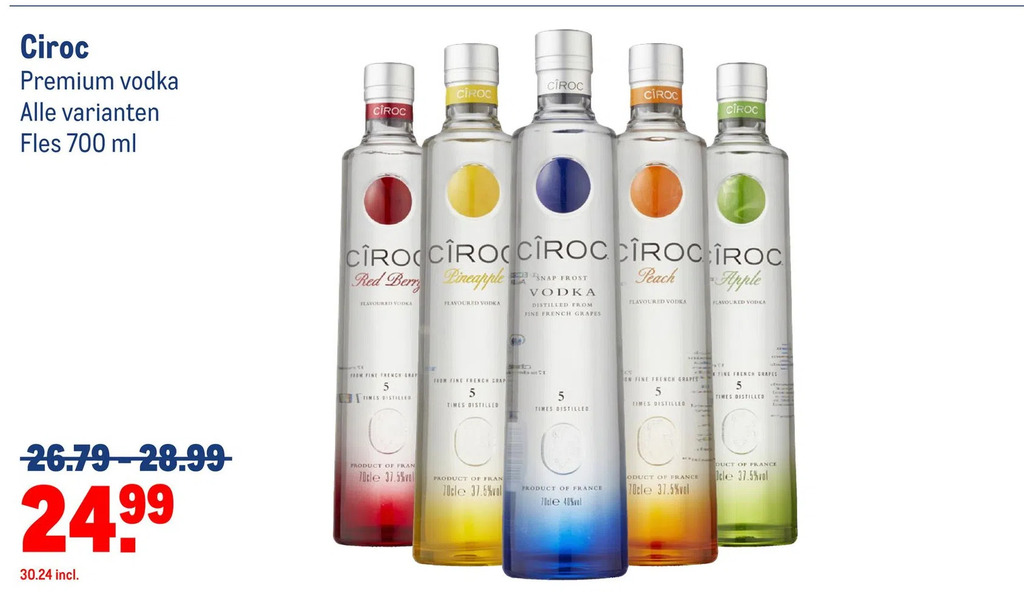 Ciroc premium vodka aanbieding bij Makro