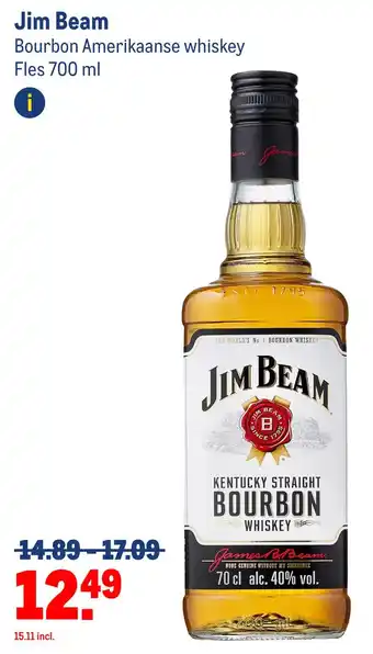 Makro Jim beam bourbon amerikaanse whiskey aanbieding