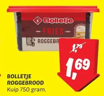 Dekamarkt BOLLETJE ROGGEBROOD 750g aanbieding