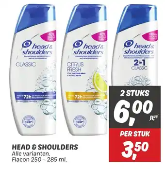 Dekamarkt HEAD & SHOULDERS 250-285ml aanbieding