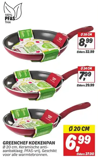 Dekamarkt GREENCHEF KOEKENPAN 20cm aanbieding