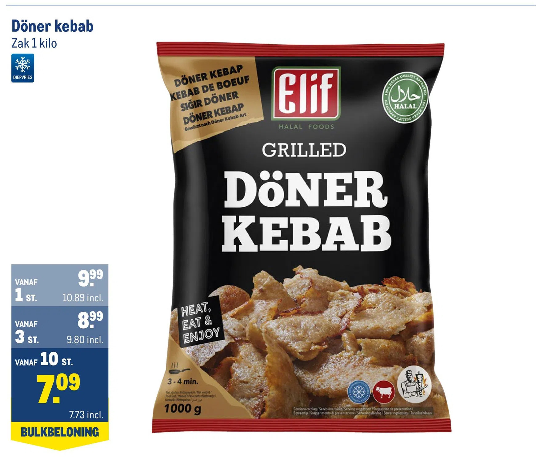 Döner kebab aanbieding bij Makro