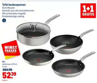 Makro Tefal koekenpannen aanbieding