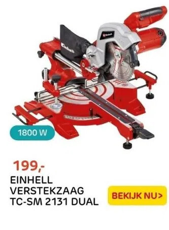 Praxis Einhell verstekzaag tc-sm 2131 dual aanbieding