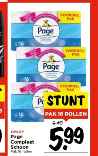 Vomar Voordeelmarkt Page Compleet Schoon Pak 16 rollen aanbieding