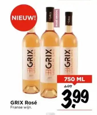 Vomar Voordeelmarkt GRIX Rosé Franse wijn. 750 ml aanbieding