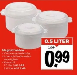 Vomar Voordeelmarkt Magnetronbox aanbieding