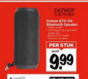 Vomar Voordeelmarkt Denver BTS-110 Bluetooth Speaker aanbieding