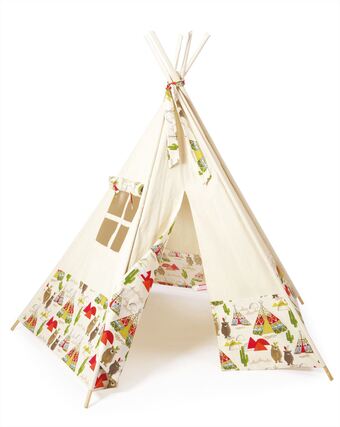 V&D Käthe kruse katoenen grote tipi tent - wigwam speeltent voor kinderen - 165 x 183 cm - extra stabiel door 5 stokken aanbieding