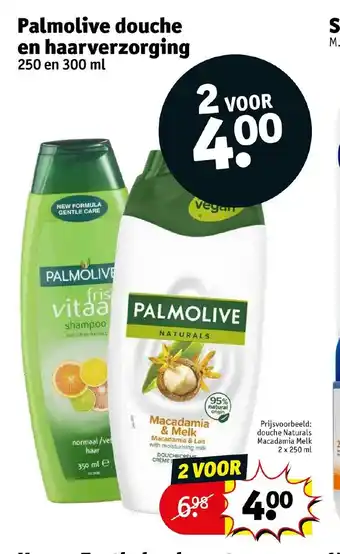 Kruidvat Palmolive douche en haarverzorging 250 en 300 ml aanbieding