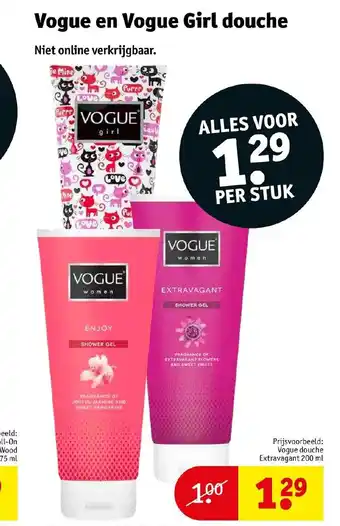 Kruidvat Vogue en Vogue Girl douche aanbieding