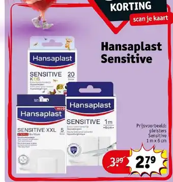 Kruidvat Hansaplast Sensitive aanbieding