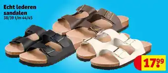 Kruidvat Echt lederen sandalen 38/39 t/m 44/45 aanbieding