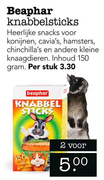 Dierspecialist Beaphar knabbelsticks 150 gram aanbieding