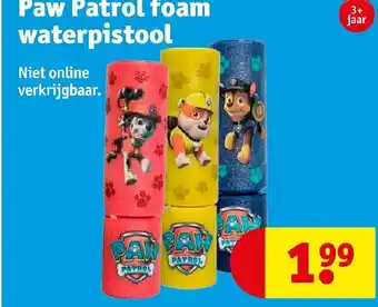 Kruidvat Paw Patrol foam waterpistool aanbieding