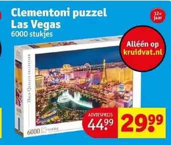 Kruidvat Clementoni puzzel Las Vegas 6000 stukjes aanbieding