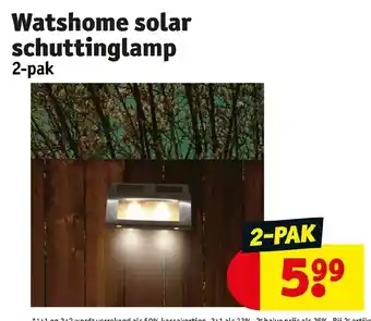 Kruidvat Watshome solar schuttinglamp 2-pak aanbieding