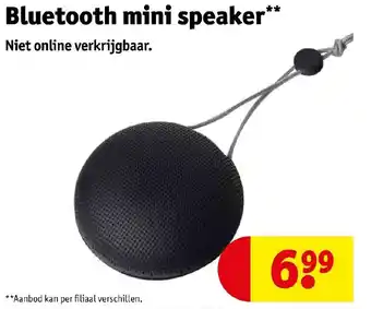 Kruidvat Bluetooth mini speaker** aanbieding