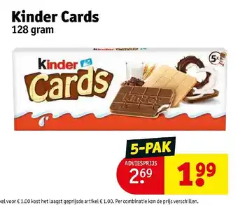 Kruidvat Kinder Cards 128 gram aanbieding