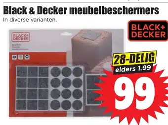 Dirk Black & Decker meubelbeschermers aanbieding