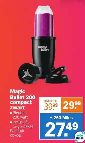 Albert Heijn Magic Bullet 200 compact zwart aanbieding