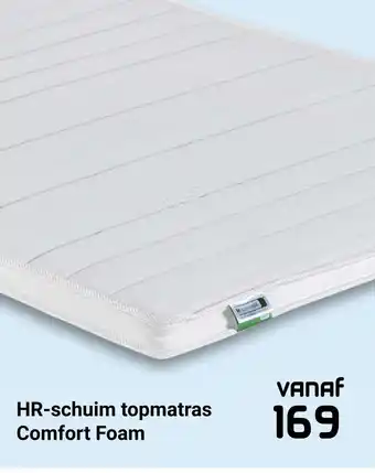 Beddenreus HR-schuim topmatras comfort foam aanbieding