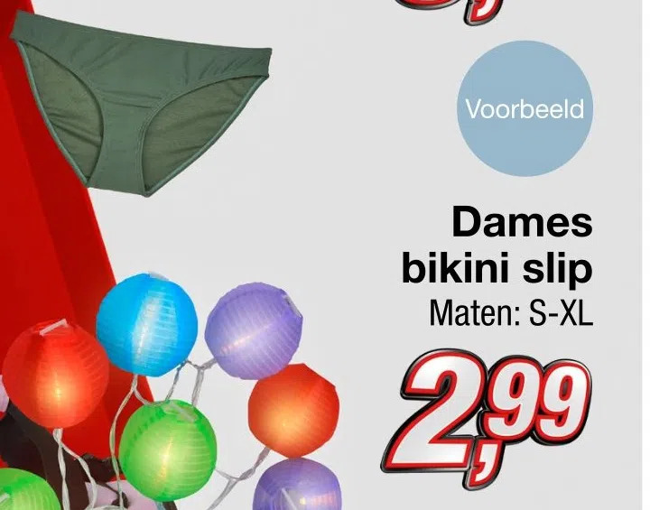Dames bikini slip aanbieding bij Kik