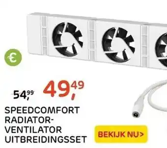 Praxis Speedcomfort radiator ventilator uitbreidingsset aanbieding