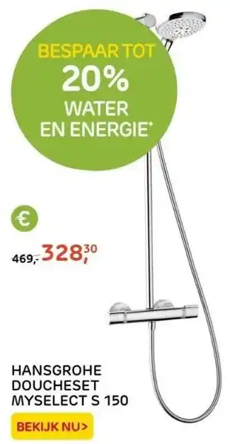 Praxis Hansgrohe doucheset myselect s 150 aanbieding