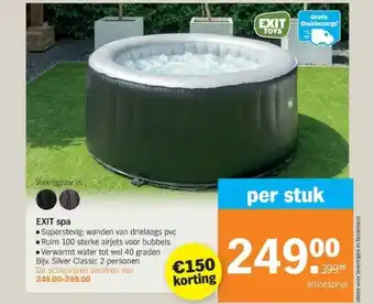 Albert Heijn Exit spa superstevig: wanden van drielaags pvc ▪ruim 100 sterke airjets voor bubbels verwarmt water tot wel 40 graden bijv. s aanbieding