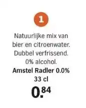 Albert Heijn Amstel radler 0.0% 33 cl aanbieding