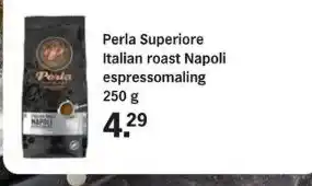 Albert Heijn Perla superiore italian roast napoli espressomaling aanbieding