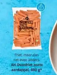 Albert Heijn Friet, maar dan net even anders. ah ovenfriet zoete aardappel, 400 g* aanbieding