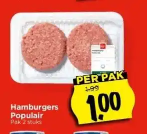 Vomar Voordeelmarkt Hamburgers populair aanbieding