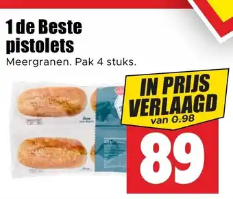 Dirk 1 de Beste pistolets Meergranen. Pak 4 stuks. aanbieding