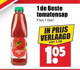 Dirk 1 de Beste tomatensap Fles 1 liter. aanbieding