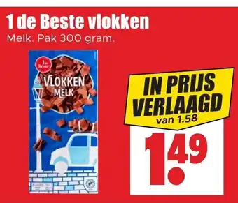 Dirk 1 de Beste vlokken Melk. Pak 300 gram. aanbieding