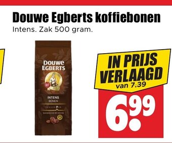Dirk Douwe Egberts koffiebonen Intens. Zak 500 gram. aanbieding