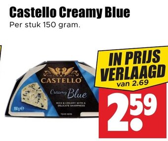 Dirk Castello Creamy Blue Per stuk 150 gram. aanbieding