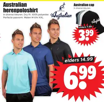 Dirk Australian herenpoloshirt aanbieding